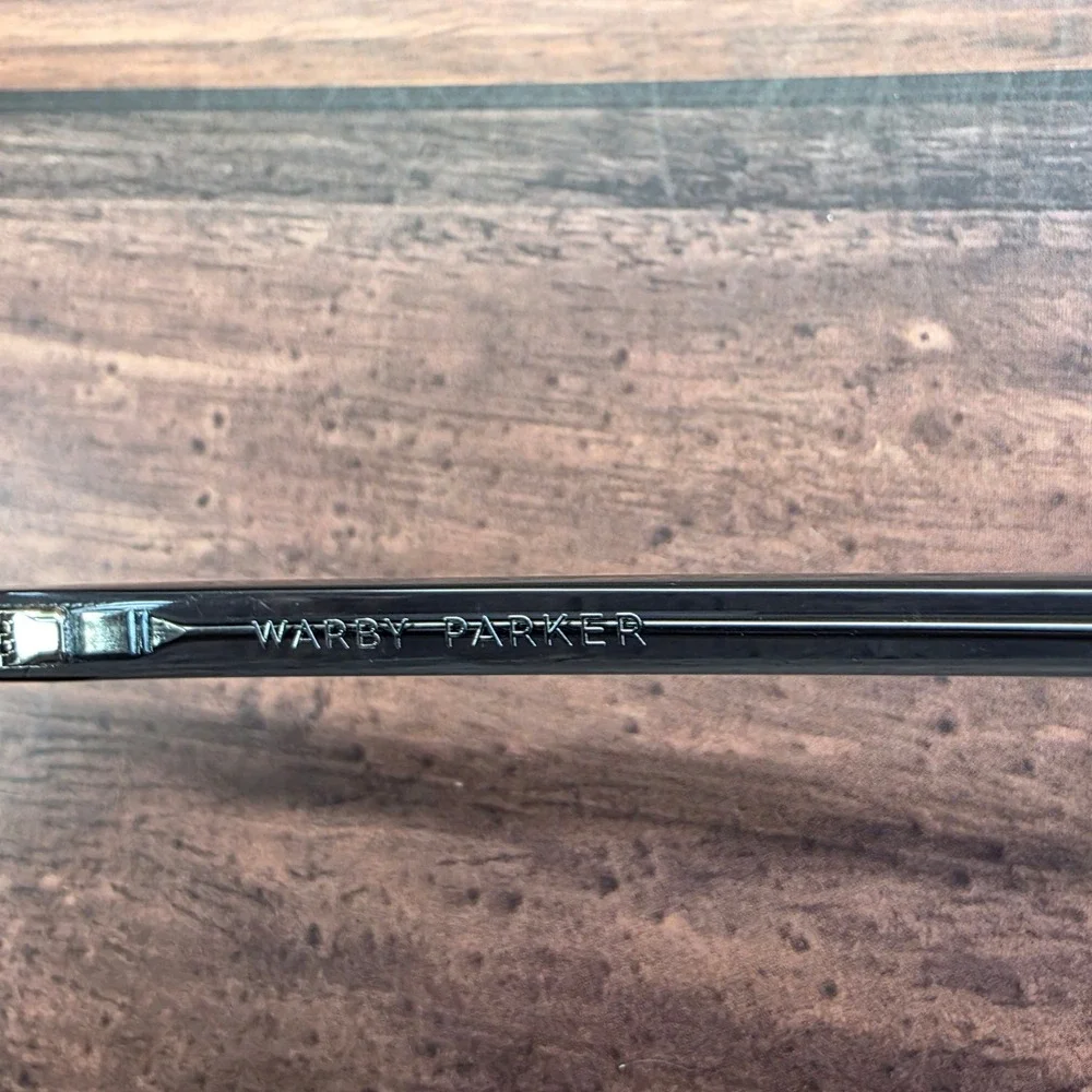 Warby Parker Turner Eyeglasses Carbon Grey Black Frames 48-20-142 W 370